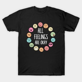 All Feelings Are Okay Autism Awareness T-Shirt